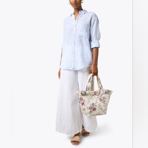 CP SHADES 100% Linen Wendy Pants Size Large ,Pockets in white